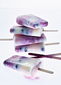 Home-made blueberry & buttermilk ice lollies
