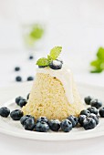 Millet pudding with blueberries