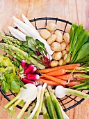 Fresh vegetables in basket