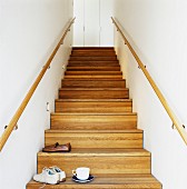 Shoes in a Staircase.