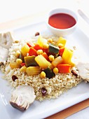 Couscous with vegetables and raisins