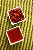 Chilli sauce and dried chillies