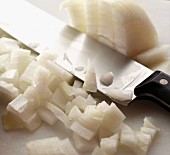 Knife with Chopped Onions