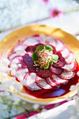 Beetroot salad with radishes