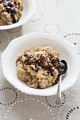Brown rice pudding with molasses