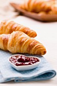 Croissants with jam