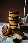 Jaffa cake cakes, stacked