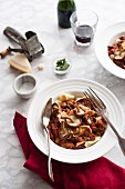 Pappardelle with duck ragout and mushrooms