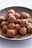 Gold and Chocolate Dusted Bourbon Balls