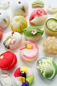 Assorted wagashi (sweets, Japan)