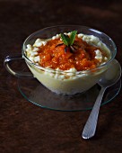Rice pudding with butternut squash and tonka beans