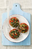 Baked tomatoes with a herb crust