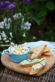 Mackerel cream with chives and lemons