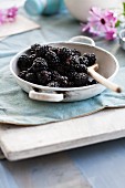 Blackberries in a baking dish