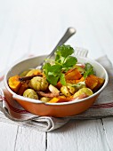 Squash tagine with chestnuts and apple