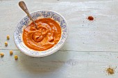 Creamy chickpea soup with ground paprika