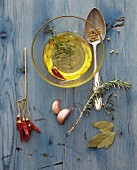 Herbs and spices for flavouring oils