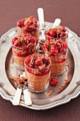 Chocolate mousse with sour cherries