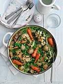 Chicken and spring vegetable stew