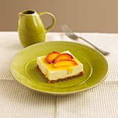 Panacotta with peaches and honey