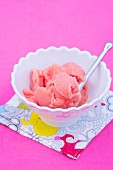 Blood Orange Sorbet in a Bowl