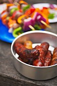 Barbecued Sausages and Kabobs