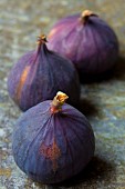 Three fresh red figs