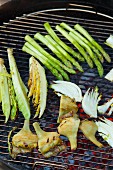Vegetables on a barbecue