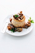 Vol au vent with mushrooms