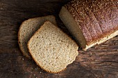 Sliced wholemeal bread loaf