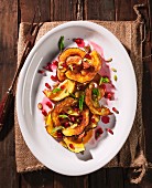 Baked Acorn Squash with Pomegranate