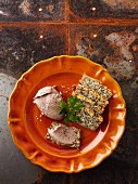 Chicken liver mousse with seeded bread