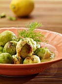 Brussels sprouts in dill sauce