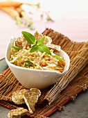 Vegetable salad with tempeh crackers (Thailand)