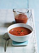 Gazpacho in a soup bowl