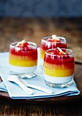 Panna cotta with exotic fruits