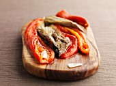 Roasted red pepper and aubergine salad