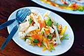 Squid salad with carrots