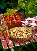 Crayfish pie with aquavit