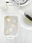 Eggshells and a mixer