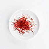 Chilli threads on a white plate