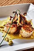 Grilled scallops