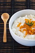 Rice pudding with apricot confit