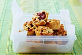 Mini apple and raspberry pies with lattice lids for a picnic