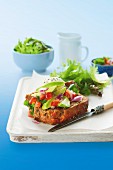 Chilli con carne meatloaf with salsa