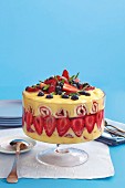 Berry custard trifle