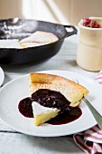 Dutch pancakes with berry sauce