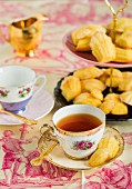 Honey and lemon madeleines with a sugar glaze