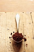 A spoonful of cocoa powder