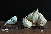 Garlic bulb with cloves removed